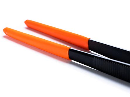 snake feeding tongs black with orange tip