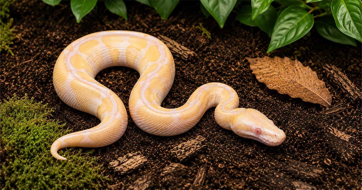 albino ball python