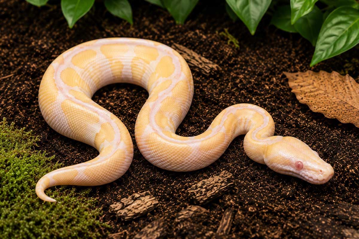 albino ball python